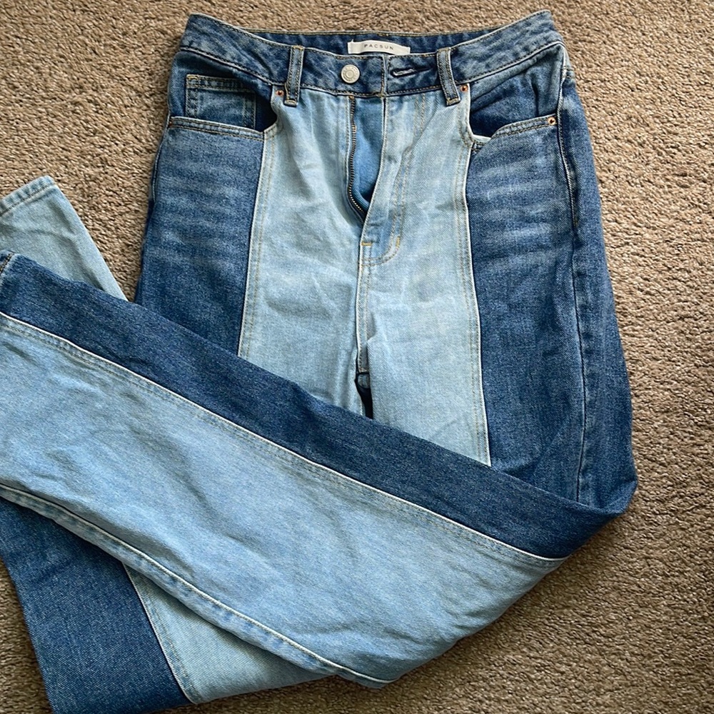 Two tone Pacsun 5 Pocket Denim Jeans 90’s Boyfriend Size 2